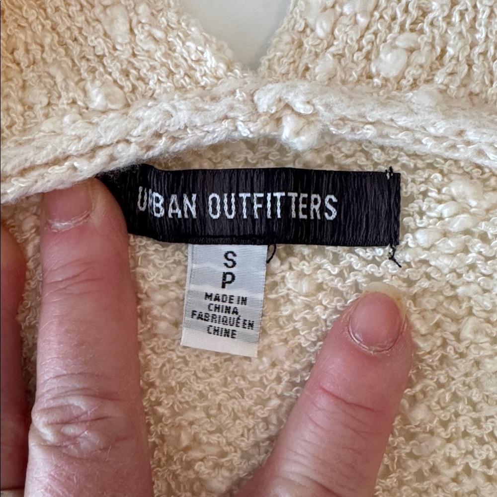 Urban Outfitters Oversized Cropped Open Front Cardigan, Size Small - Picture 5 of 7